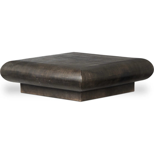 Ambra Outdoor Coffee Table by Four Hands in distressed bronze. Made from aluminum in a transitional style.