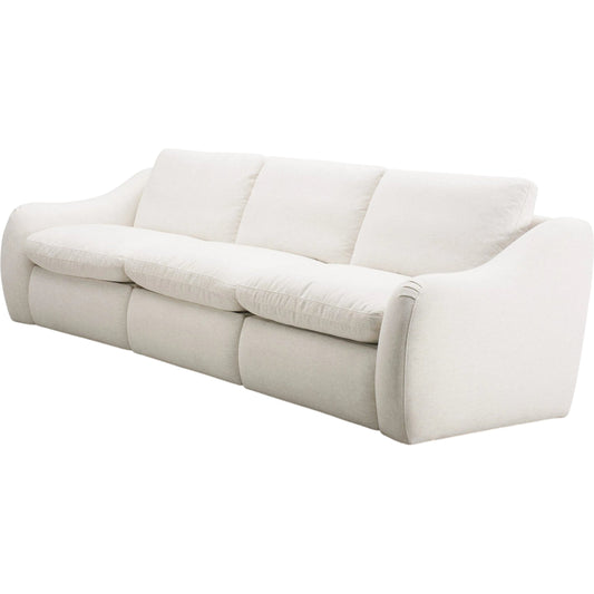 Crawford Power Recliner 3-Piece Sectional Sofa by Four Hands in crypton nomad snow. Made from 92% polyester, 8% flax, linen in a unique style.