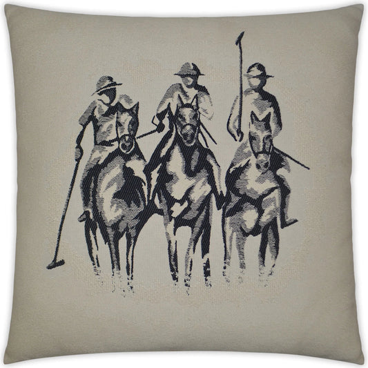 Hurlingham Pillow by DV Kap Home in black. Made from 83.22% cotton, 16.78% polyester in a unique style.