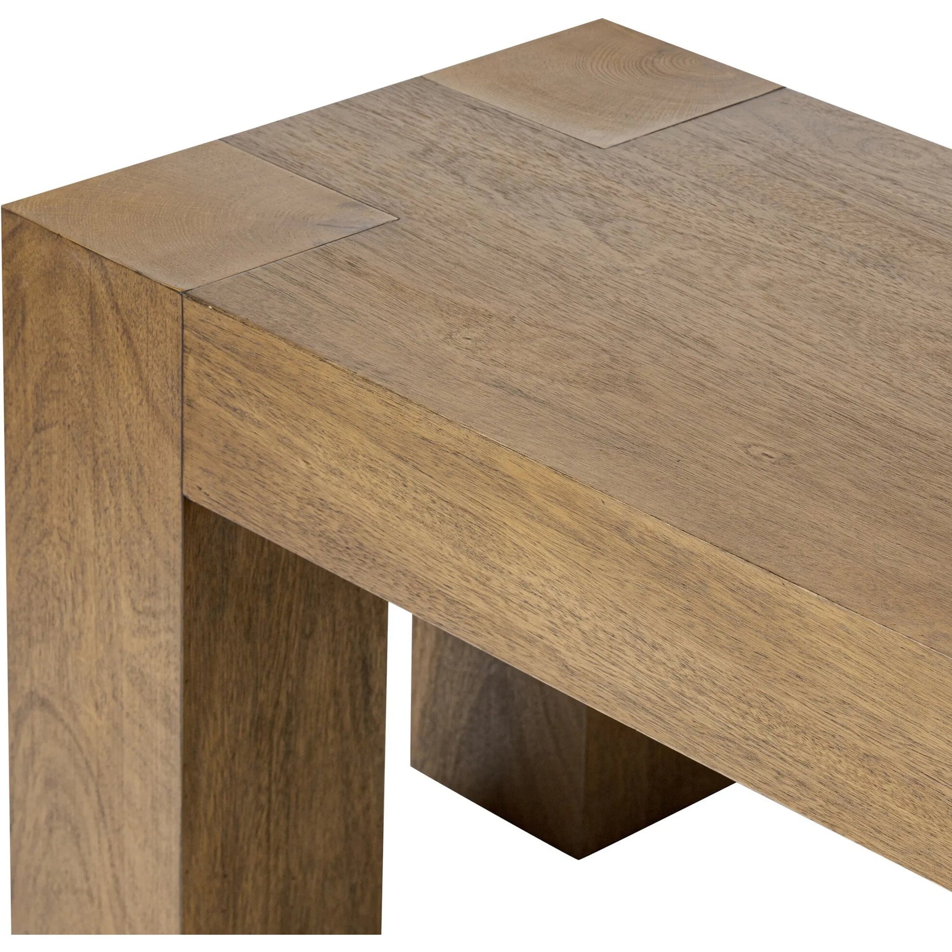 Emeli Dining Bench by Four Hands in tawny rubberwood veneer. Made from parawood veneer in a unique style.