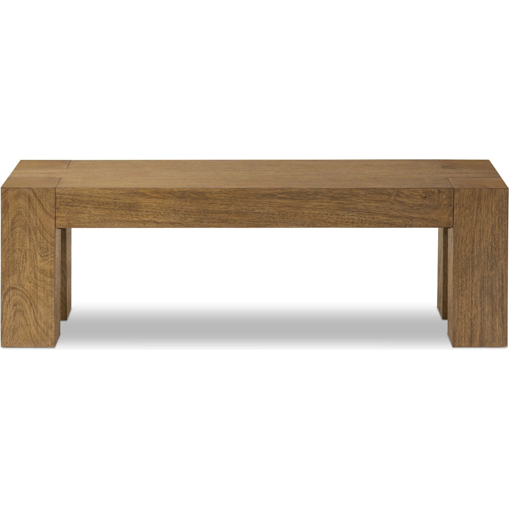 Emeli Dining Bench by Four Hands in tawny rubberwood veneer. Made from parawood veneer in a unique style.