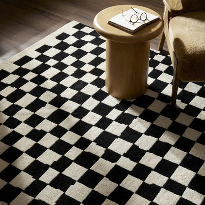 Sinead Hand-Knotted Rug by Four Hands in sinead black. Made from 100% wool in a unique style.