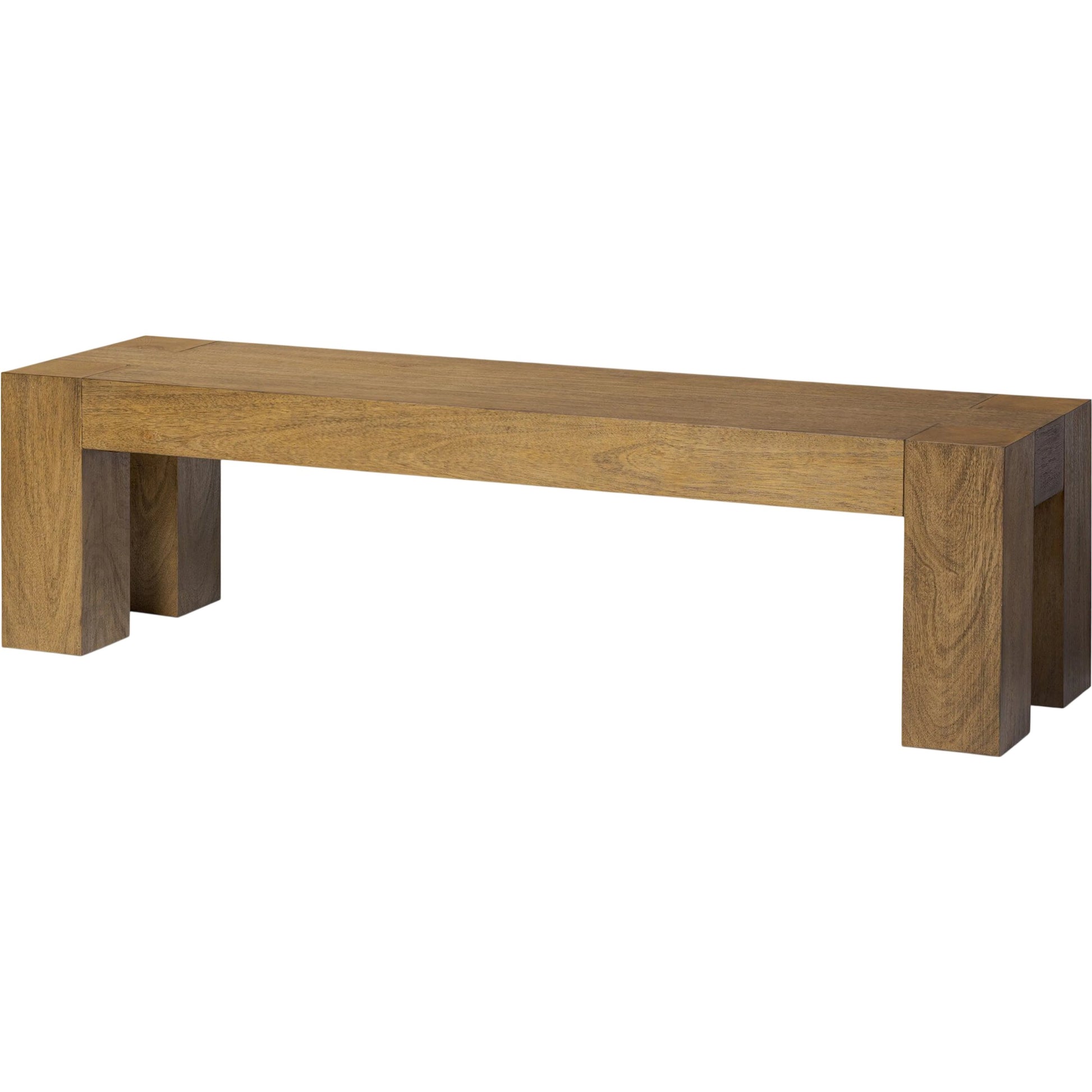 Emeli Dining Bench by Four Hands in tawny rubberwood veneer. Made from parawood veneer in a unique style.
