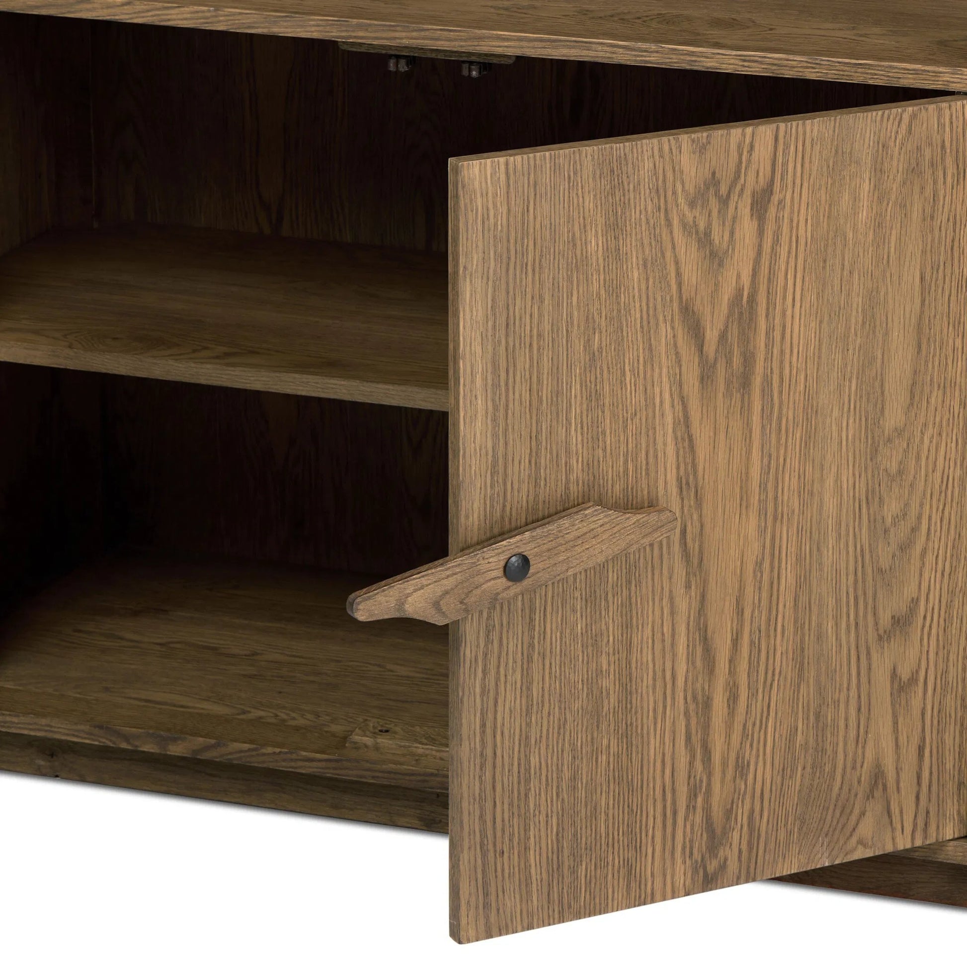 Bedford Bookcase by Four Hands in warm natural oak, warm natural oak veneer. Made from solid oak, thick oak veneer in a unique style.