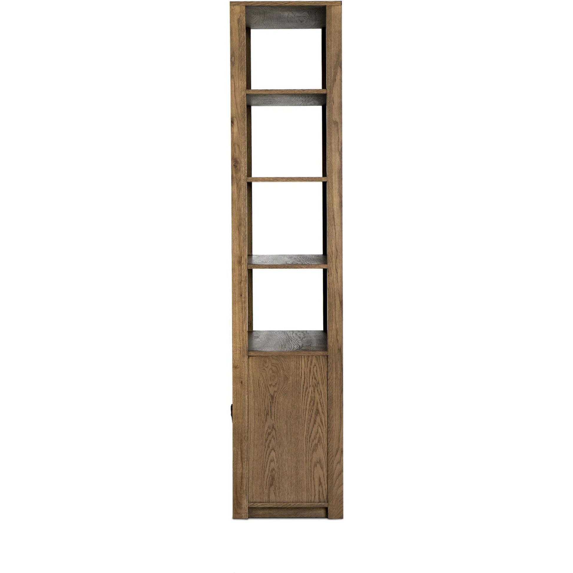 Bedford Bookcase by Four Hands in warm natural oak, warm natural oak veneer. Made from solid oak, thick oak veneer in a unique style.