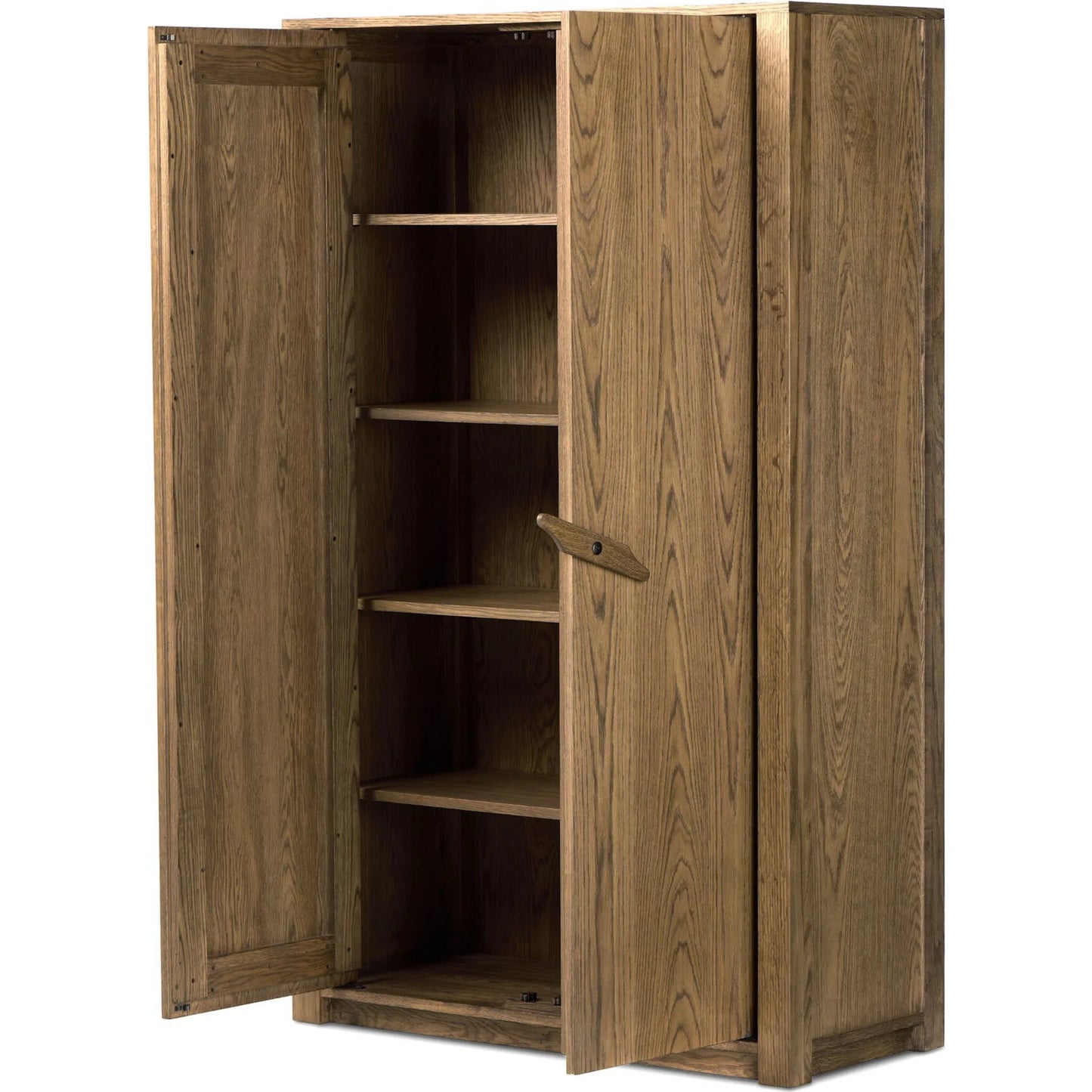 010 SI-2635275 | Additional Silo | Bedford Cabinet by Four Hands in warm natural oak veneer, gunmetal. Made from thick oak veneer, solid oak, iron in a unique style.