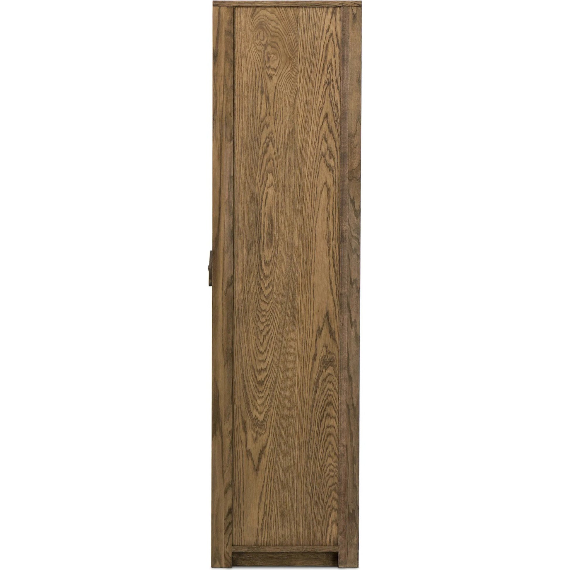 Bedford Cabinet by Four Hands in warm natural oak veneer, gunmetal. Made from thick oak veneer, solid oak, iron in a unique style.