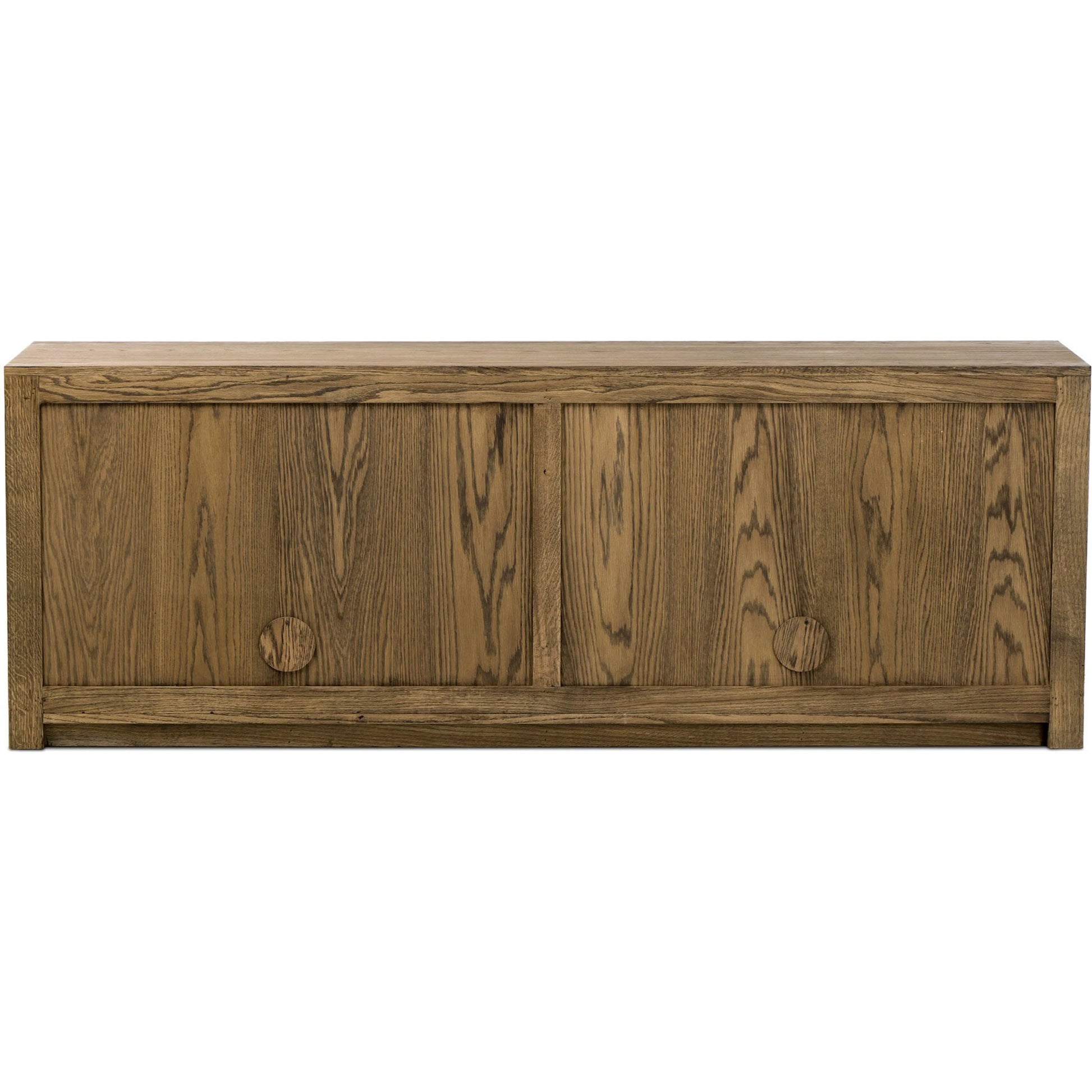 Bedford Media Console by Four Hands in warm natural oak veneer. Made from thick oak veneer, solid oak in a unique style.