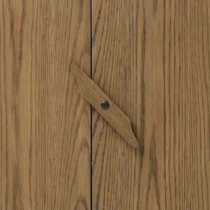 Bedford Bookcase by Four Hands in warm natural oak, warm natural oak veneer. Made from solid oak, thick oak veneer in a unique style.