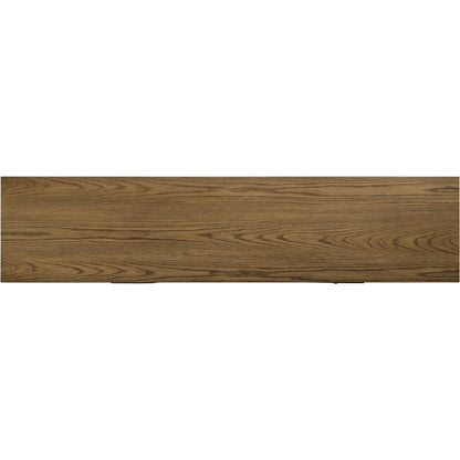 Bedford Media Console by Four Hands in warm natural oak veneer. Made from thick oak veneer, solid oak in a unique style.