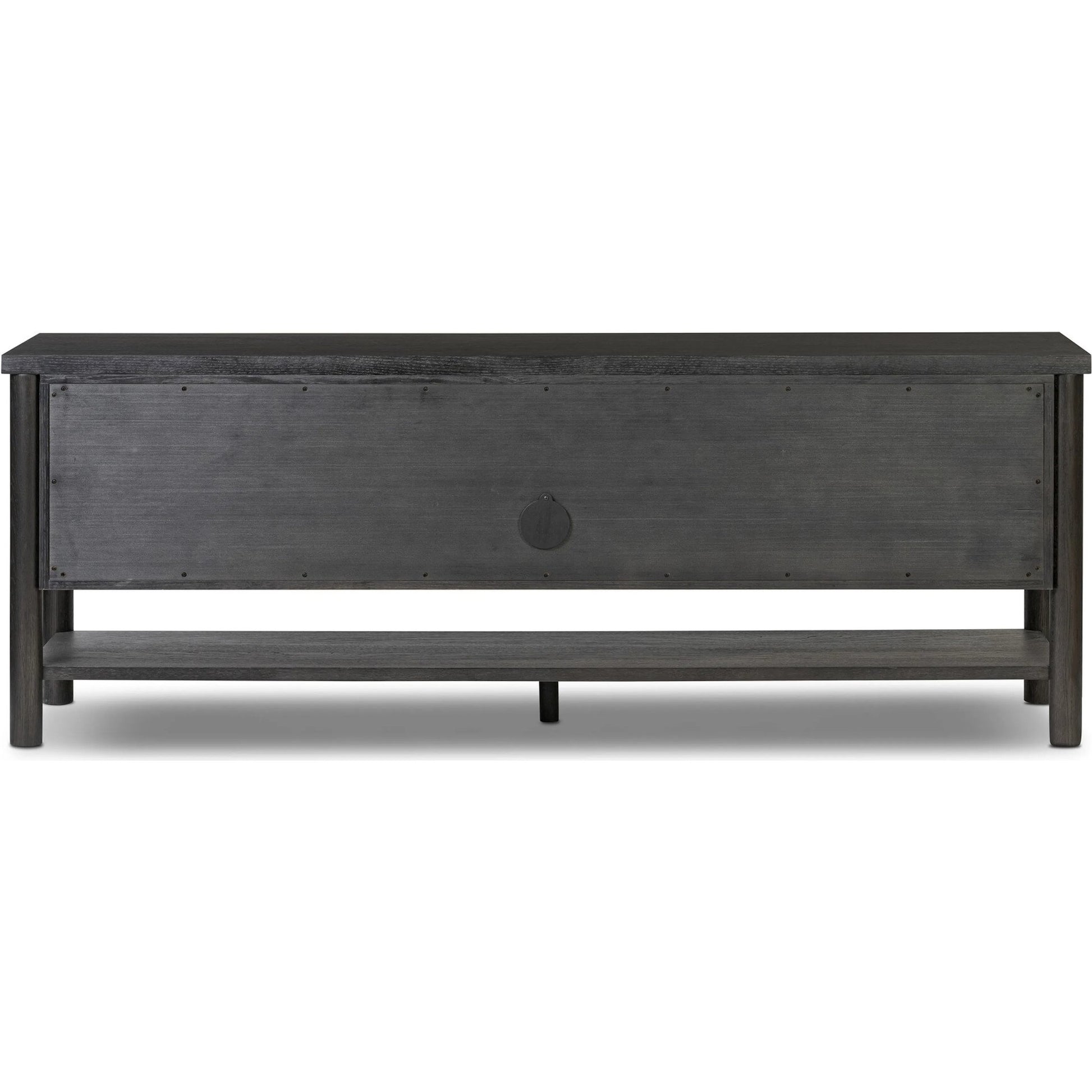 Roark Media Console by Four Hands. Made from oak veneer, solid oak in a transitional style.