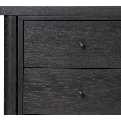 Roark Media Console by Four Hands. Made from oak veneer, solid oak in a transitional style.