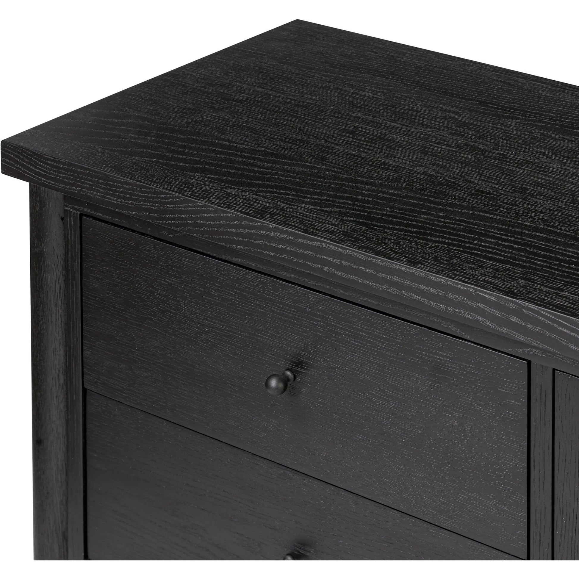 Roark Media Console by Four Hands. Made from oak veneer, solid oak in a transitional style.