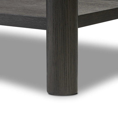 Roark Media Console by Four Hands. Made from oak veneer, solid oak in a transitional style.