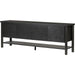 Roark Media Console by Four Hands. Made from oak veneer, solid oak in a transitional style.
