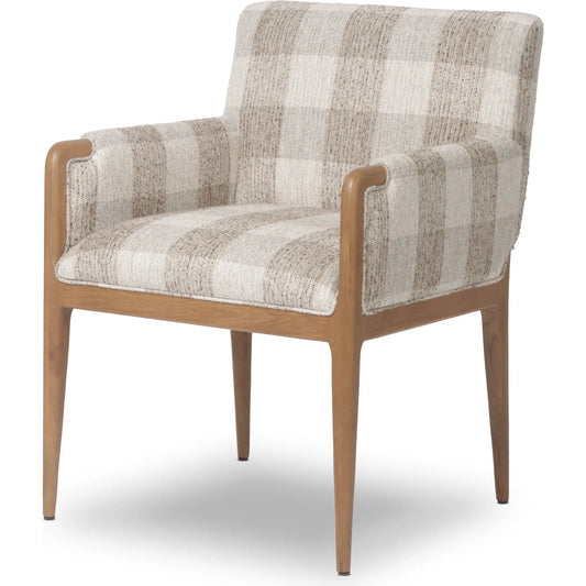 Ledger Dining Chair by Four Hands in dresden pebble, warm oak. Made from 96% pp, 4% pl, solid oak in a unique style.