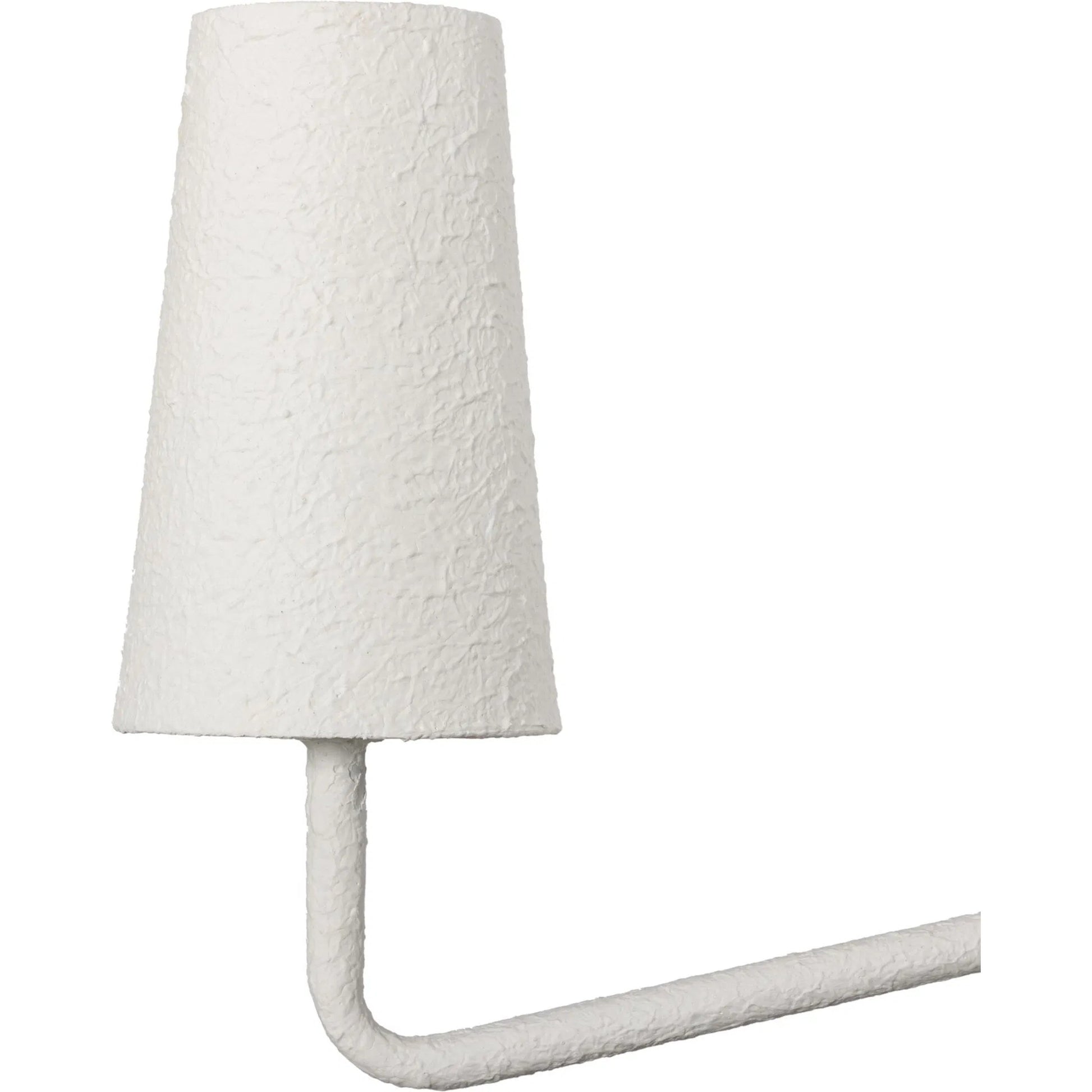 Vincennes Chandelier by Four Hands in matte white plaster. Made from iron in a unique style.
