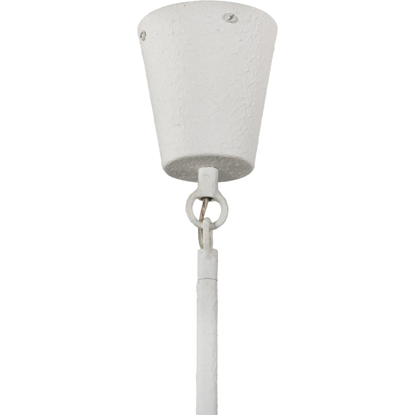 006 SI-2635367 | Closeup | Vincennes Chandelier by Four Hands in matte white plaster. Made from iron in a unique style.