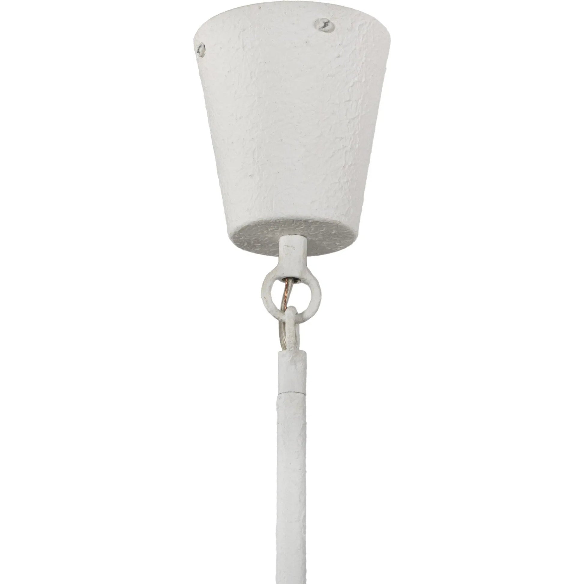 Vincennes Chandelier by Four Hands in matte white plaster. Made from iron in a unique style.