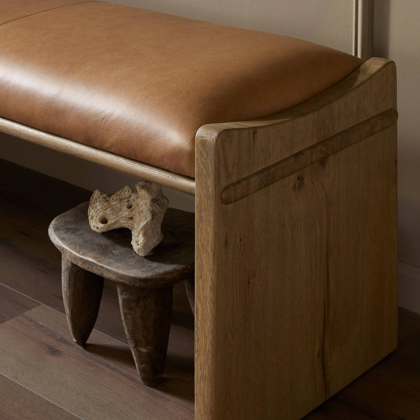 010 SI-2446548 | Closeup | Eros Accent Bench by Four Hands. Made from unique in a traditional style.