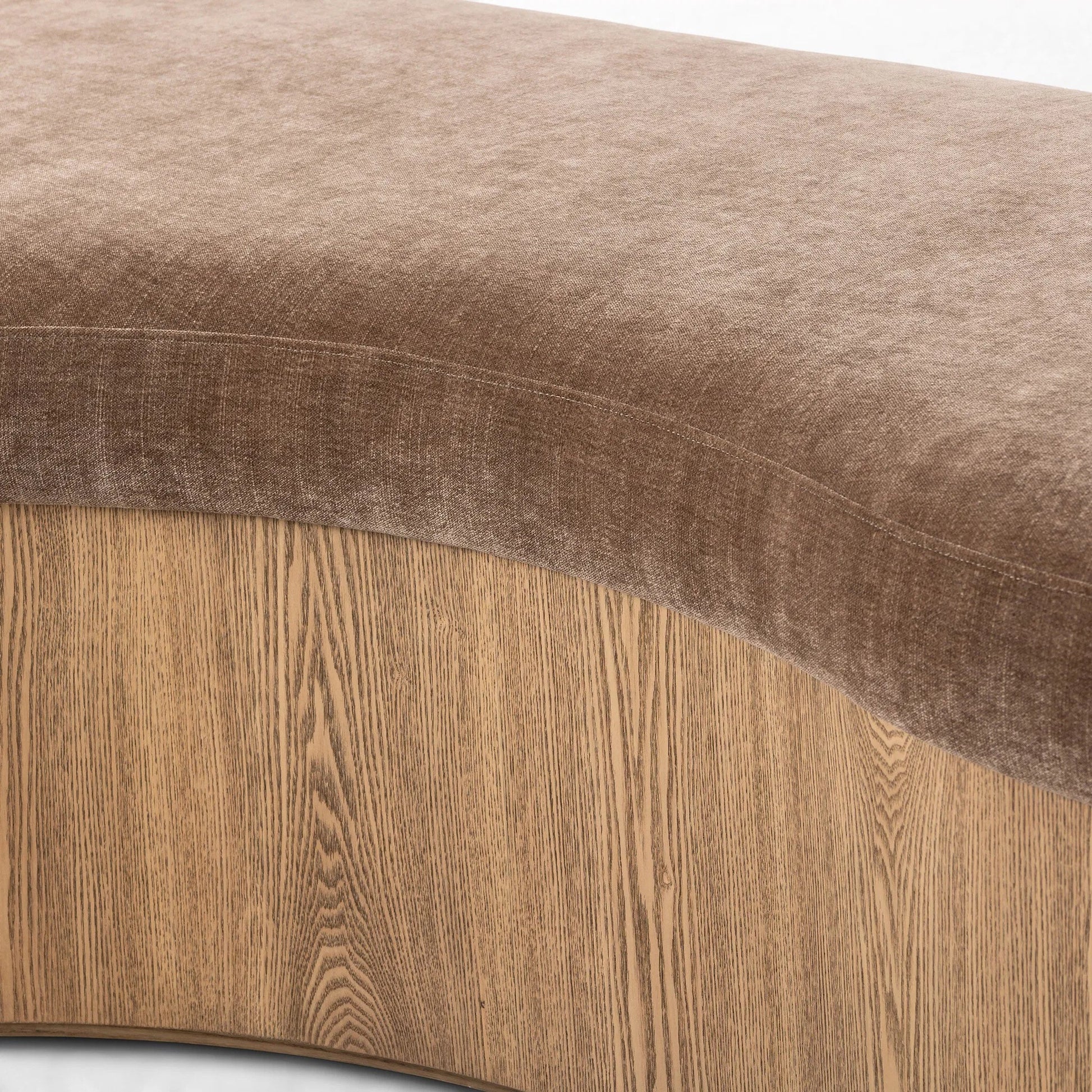 Celeste Accent Bench by Four Hands in altair mushroom, toasted ash thick veneer. Made from 100% polyester, thick ash veneer in a unique style.
