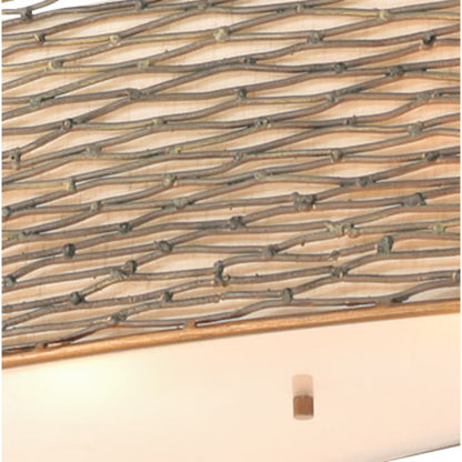 Flow Oval Linear Pendant by Varaluz in hammered orange. Made from hammered ore, tan silk slug shade, acrylic diffuser in a modern style.