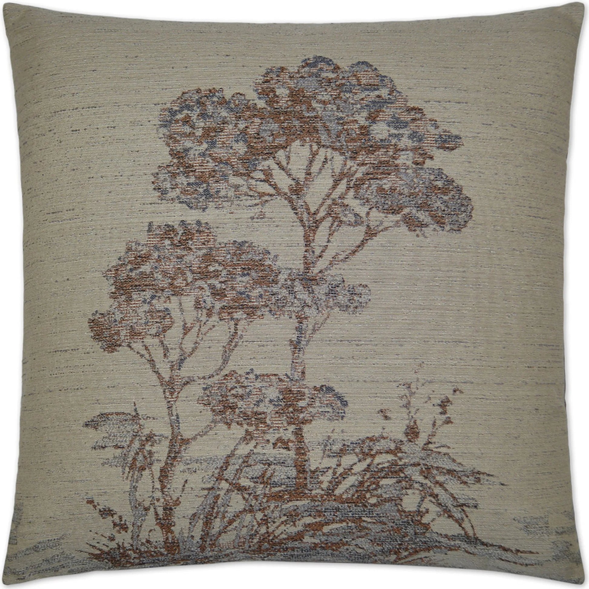 Wheaton Pillow by DV Kap Home in brown. Made from 62.36% rayon, 30.01% polyester. 7.63% pcrpoly in a cottage & farmhouse style.