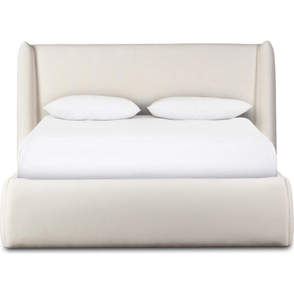 Hexley Bed by Four Hands in crypton nomad marshmallow. Made from 92% polyester, 8% flax/linen in a transitional style.