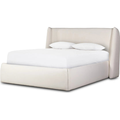 Hexley Bed by Four Hands in crypton nomad marshmallow. Made from 92% polyester, 8% flax/linen in a transitional style.