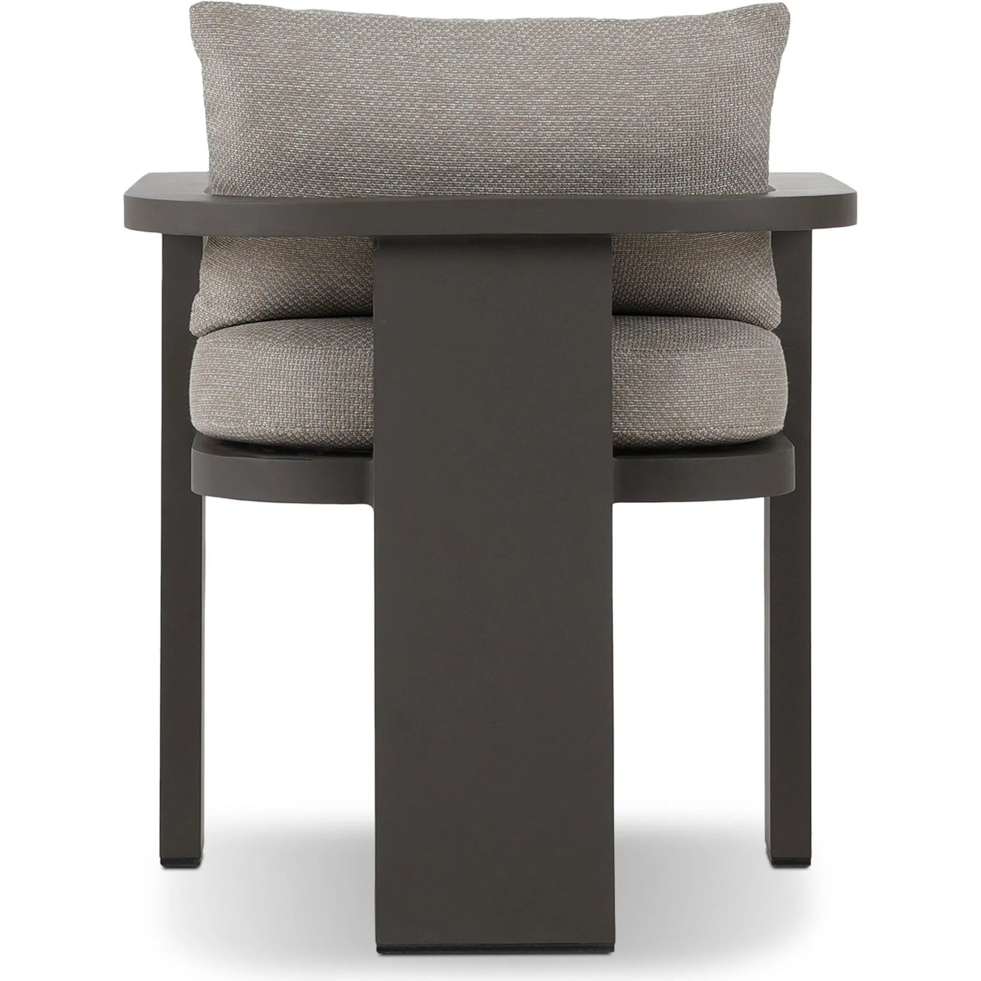 Tahana Outdoor Metal Dining Chair by Four Hands in casa grey, bronze. Made from 100% olefin, aluminum in a unique style.