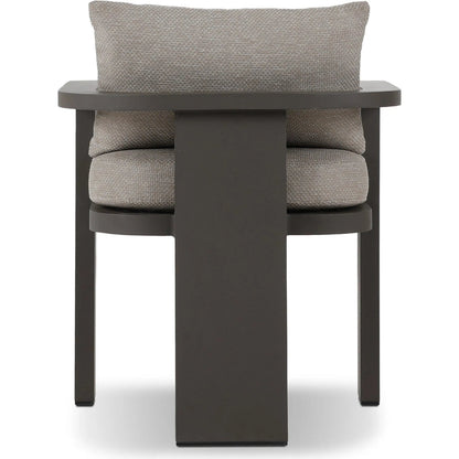 Tahana Outdoor Metal Dining Chair by Four Hands in casa grey, bronze. Made from 100% olefin, aluminum in a unique style.