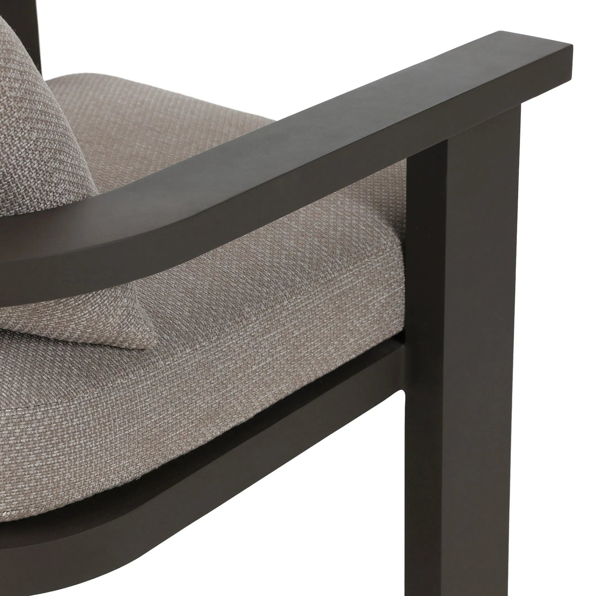 Tahana Outdoor Metal Dining Chair by Four Hands in casa grey, bronze. Made from 100% olefin, aluminum in a unique style.
