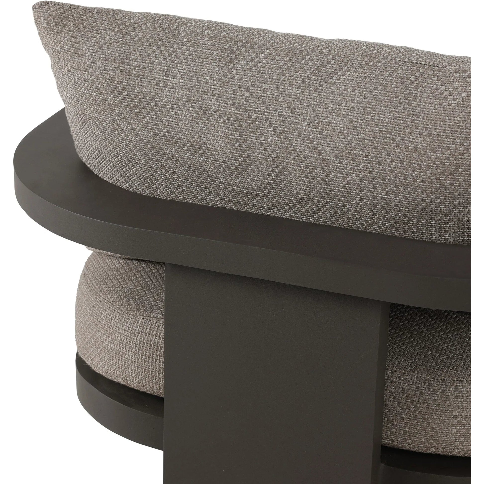 Tahana Outdoor Metal Dining Chair by Four Hands in casa grey, bronze. Made from 100% olefin, aluminum in a unique style.