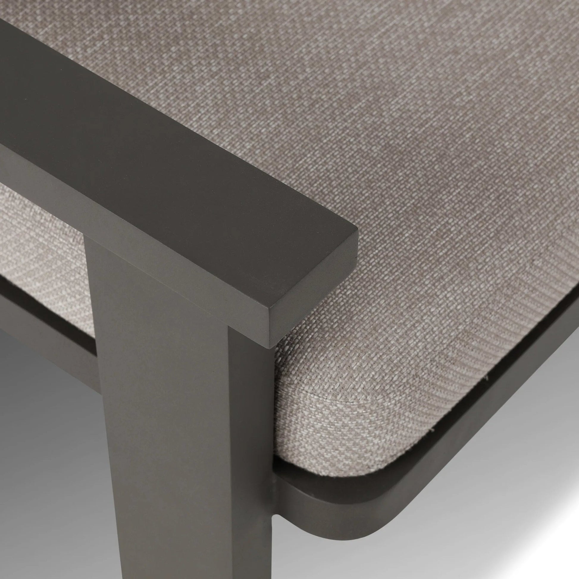 Tahana Outdoor Metal Dining Chair by Four Hands in casa grey, bronze. Made from 100% olefin, aluminum in a unique style.