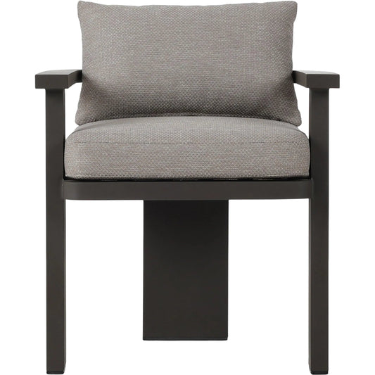 Tahana Outdoor Metal Dining Chair by Four Hands in casa grey, bronze. Made from 100% olefin, aluminum in a unique style.