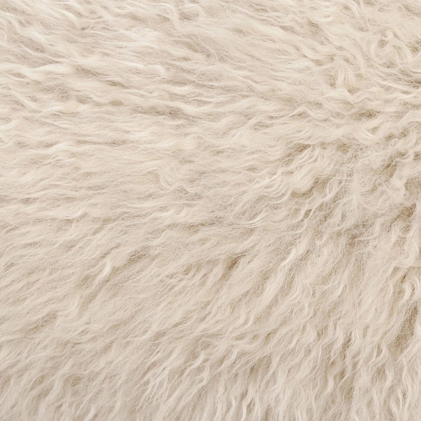 013 SI-2519168 | Closeup | Fenn Chair by Four Hands in champagne mongolian fur, hammered iron. Made from 100% wool fur, iron in a modern style.