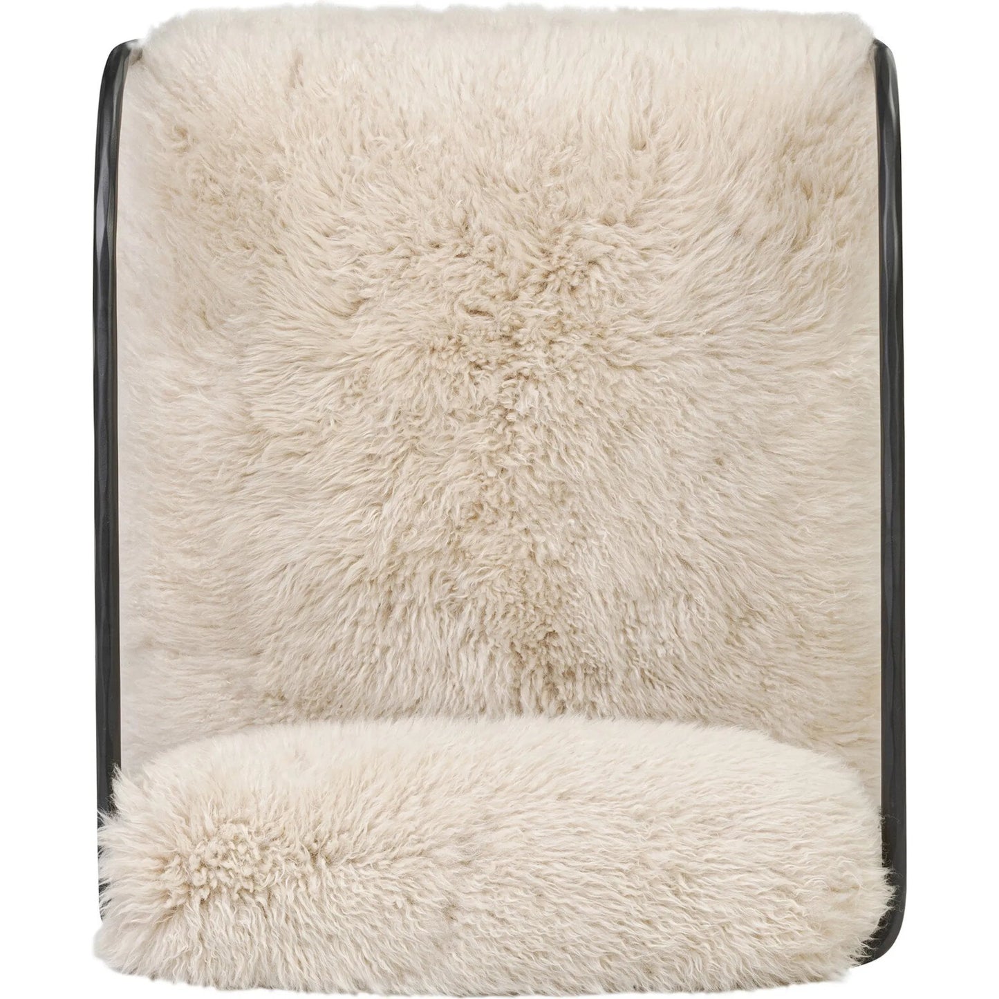012 SI-2519168 | Additional Silo | Fenn Chair by Four Hands in champagne mongolian fur, hammered iron. Made from 100% wool fur, iron in a modern style.
