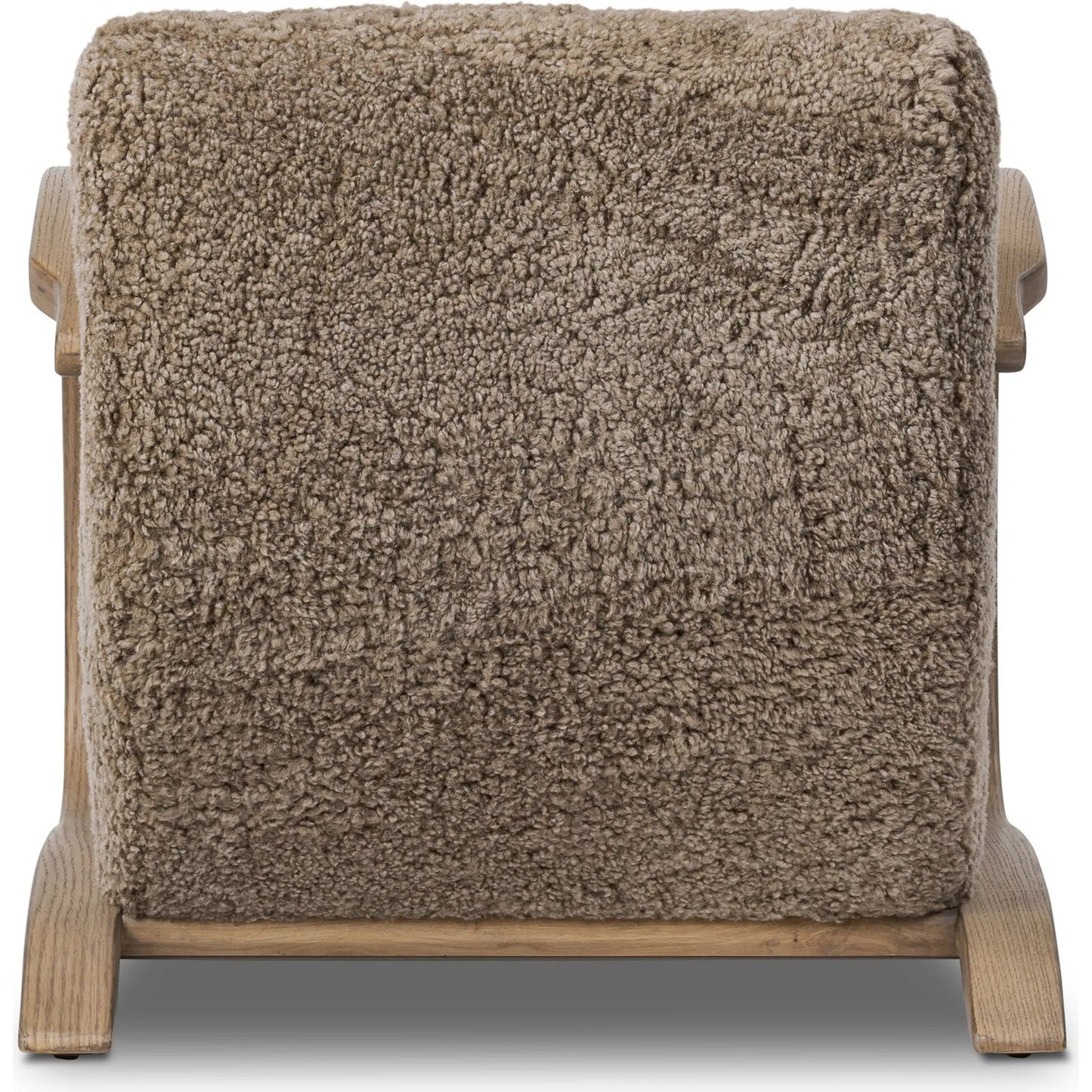 002 SI-2446692 | Additional Silo | Burke Chair by Four Hands in taupe shearling, sandy oak veneer. Made from shearling, oak veneer in a eclectic & global style.
