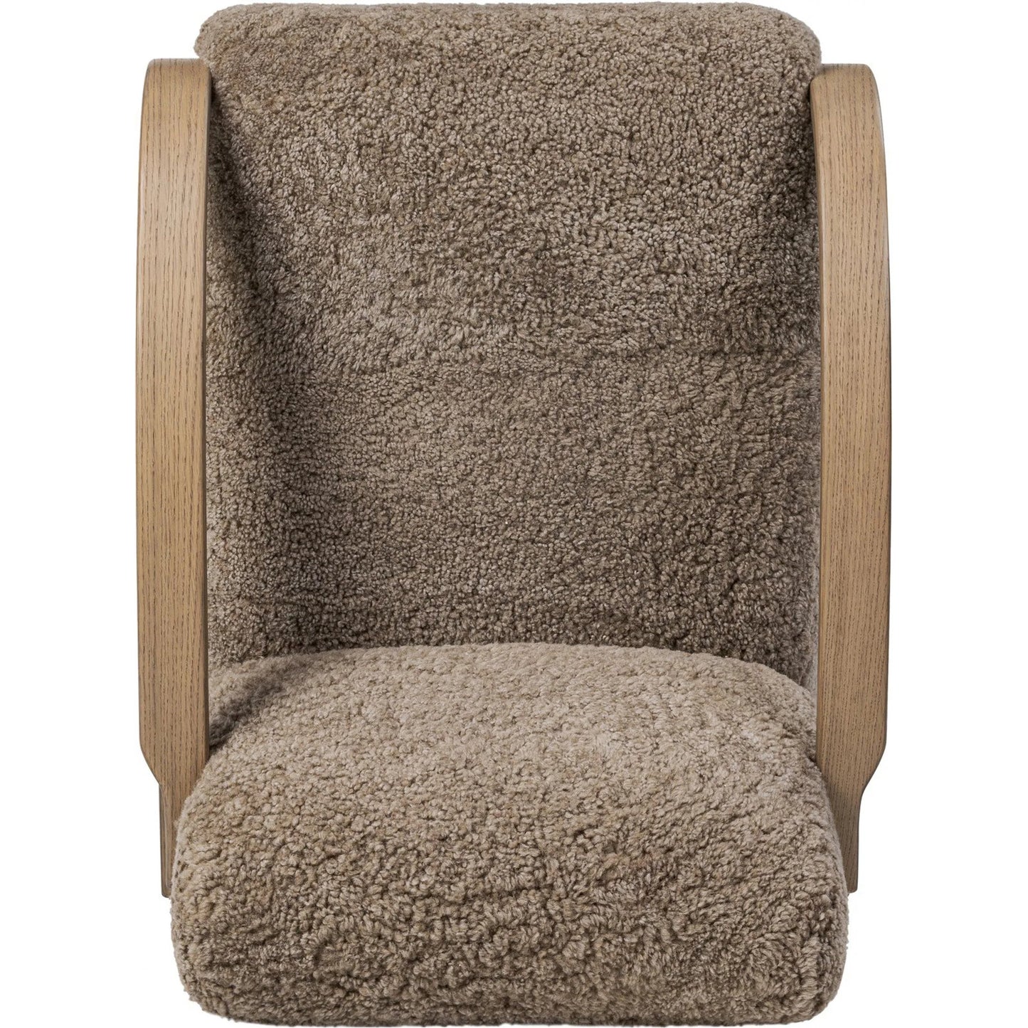 003 SI-2446692 | Additional Silo | Burke Chair by Four Hands in taupe shearling, sandy oak veneer. Made from shearling, oak veneer in a eclectic & global style.