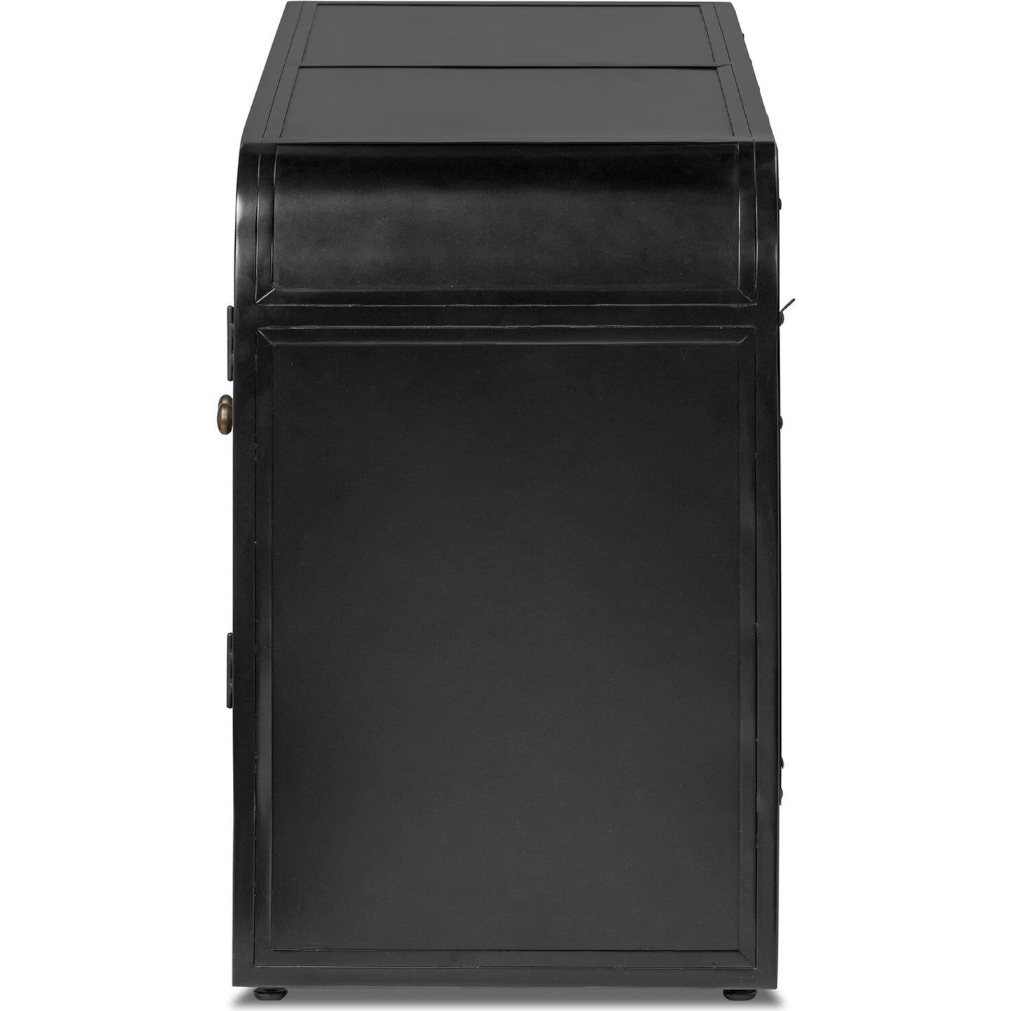 003 SI-2377036 | Additional Silo | Breya Media Console by Four Hands in black, tempered glass. Made from iron, tempered glass in a unique style.