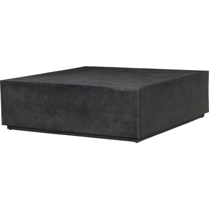 Graso Outdoor Coffee Table by Four Hands in aged grey. Made from aluminum in a unique style.