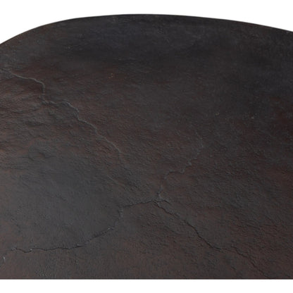 Amato Outdoor Dining Table-72" by Four Hands in antique rust. Made from aluminum in a modern style.