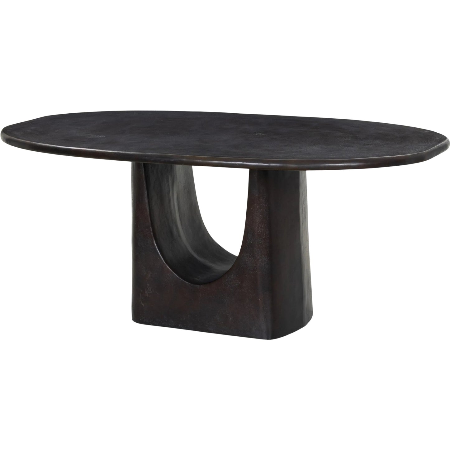001 SI-2446496 | Primary Silo | Amato Outdoor Dining Table-72" by Four Hands in antique rust. Made from aluminum in a modern style.