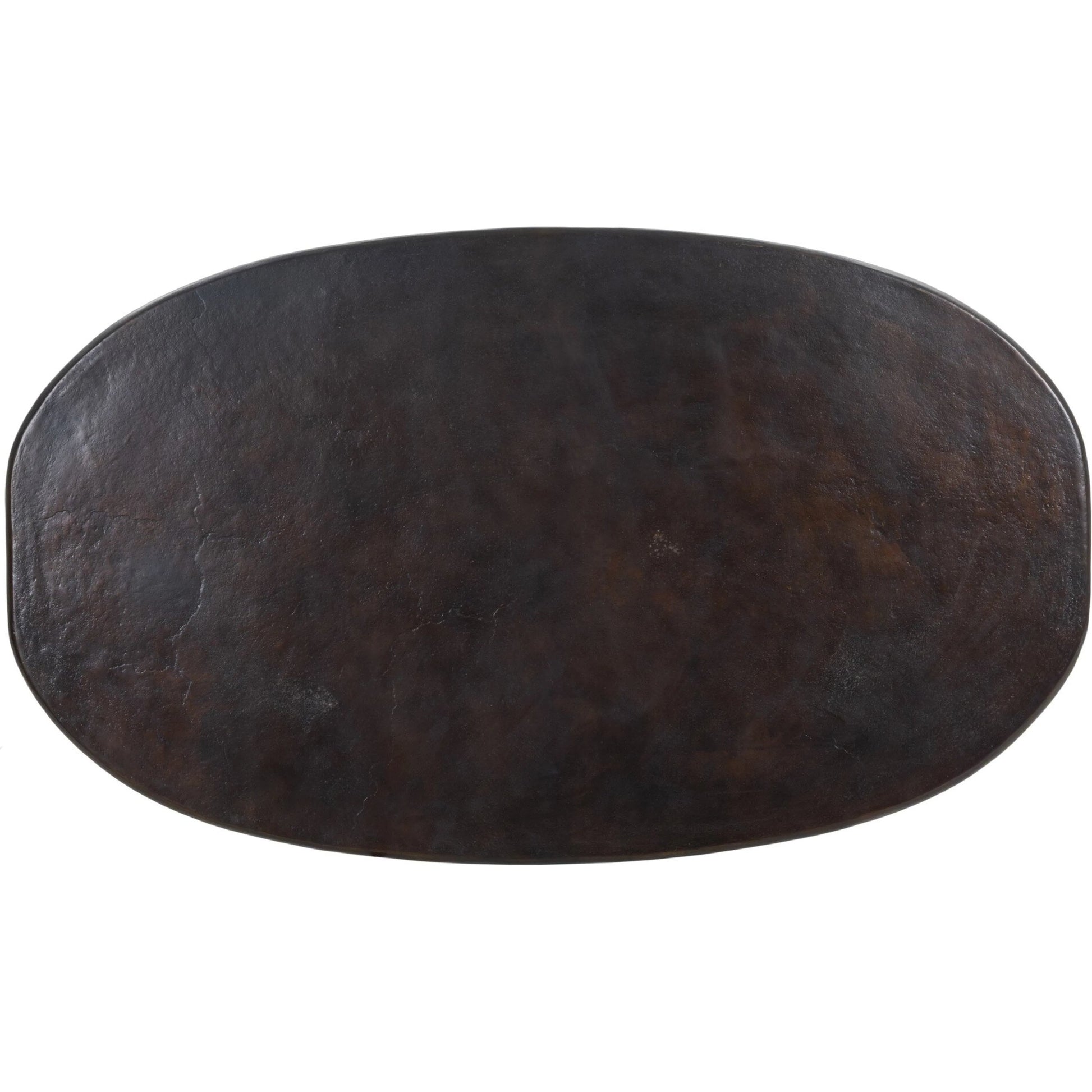 Amato Outdoor Dining Table-72" by Four Hands in antique rust. Made from aluminum in a modern style.