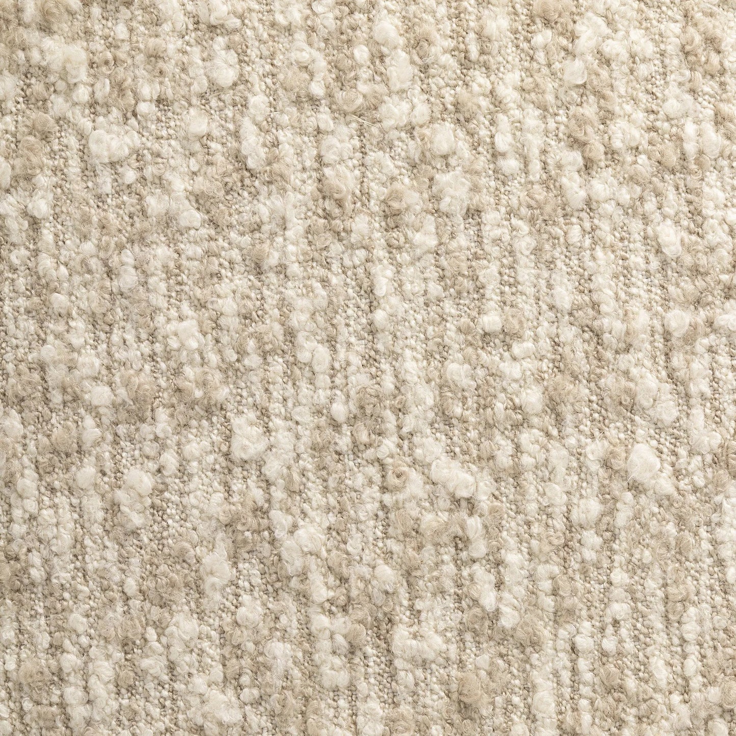 010 SI-2449398 | Closeup | Kirby Accent Stool by Four Hands in solema cream, distressed natural. Made from 65% acrylic, 21% polyester, 10% wool, 3% cotton, and 1% rayon, solid parawood in a transitional style.