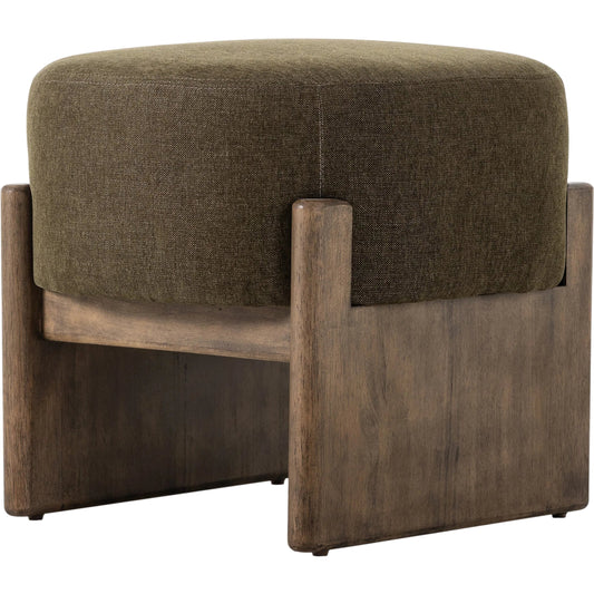 Kirby Accent Stool by Four Hands. Made from 100% polyester, solid parawood in a transitional style.