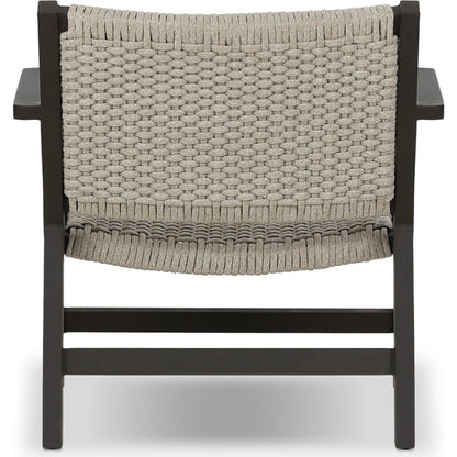 Delano Outdoor Metal Chair by Four Hands in ivory rope, bronze. Made from 100% polypropylene, aluminum in a unique style.