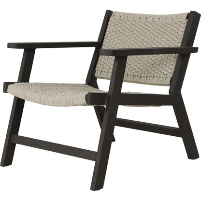 Delano Outdoor Metal Chair by Four Hands in ivory rope, bronze. Made from 100% polypropylene, aluminum in a unique style.