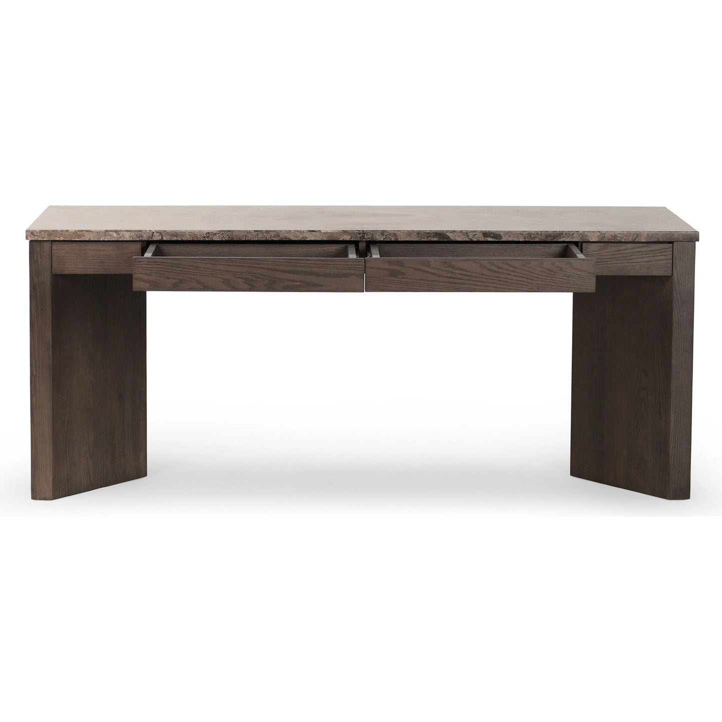 006 SI-2327570 | Additional Silo | Lawson Desk by Four Hands in brown oak veneer, warm grey marble. Made from oak veneer, solid marble in a modern style.