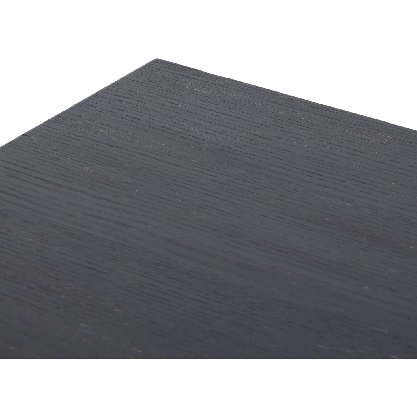 004 SI-2513234 | Closeup | Avedon Desk by Four Hands in aged black oak, aged black oak veneer. Made from solid oak, thick oak veneer in a transitional style.